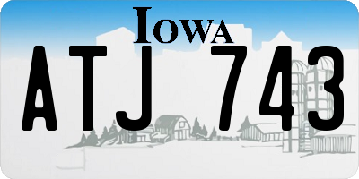 IA license plate ATJ743