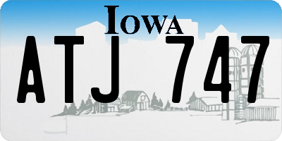 IA license plate ATJ747