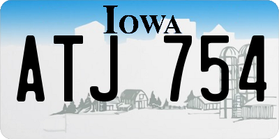 IA license plate ATJ754