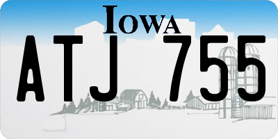 IA license plate ATJ755