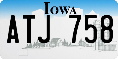 IA license plate ATJ758