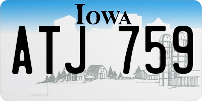IA license plate ATJ759