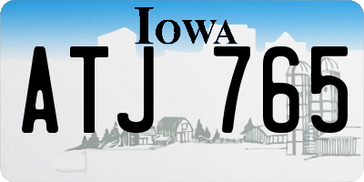 IA license plate ATJ765