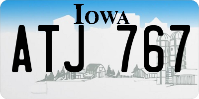 IA license plate ATJ767