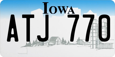 IA license plate ATJ770