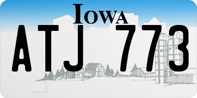 IA license plate ATJ773