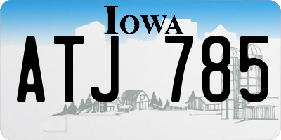 IA license plate ATJ785