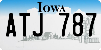 IA license plate ATJ787