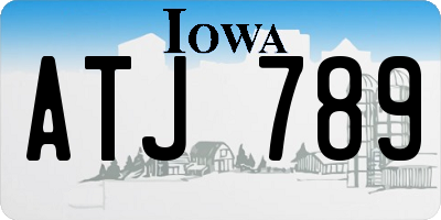 IA license plate ATJ789