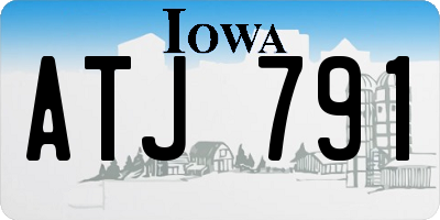 IA license plate ATJ791