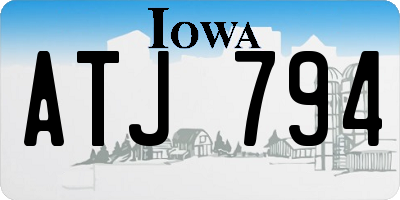 IA license plate ATJ794