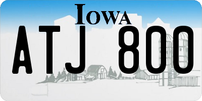 IA license plate ATJ800