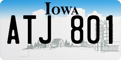 IA license plate ATJ801