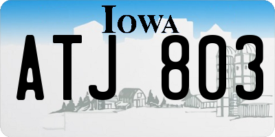 IA license plate ATJ803