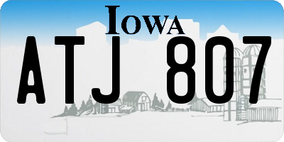 IA license plate ATJ807