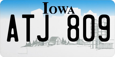 IA license plate ATJ809