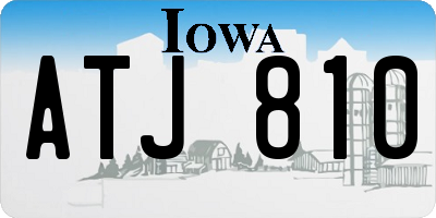IA license plate ATJ810