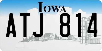 IA license plate ATJ814