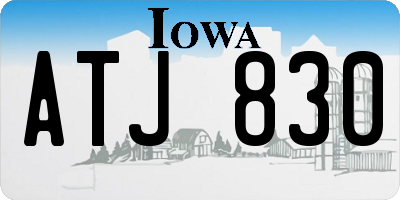 IA license plate ATJ830