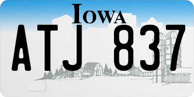 IA license plate ATJ837