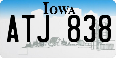 IA license plate ATJ838