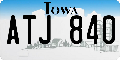 IA license plate ATJ840
