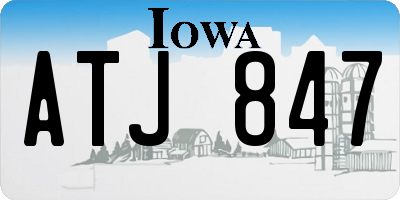 IA license plate ATJ847