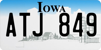 IA license plate ATJ849