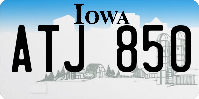 IA license plate ATJ850
