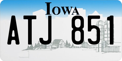 IA license plate ATJ851