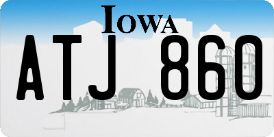 IA license plate ATJ860
