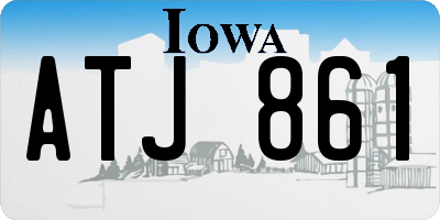 IA license plate ATJ861