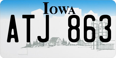 IA license plate ATJ863