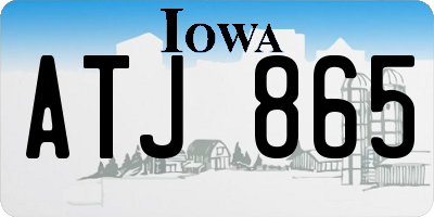 IA license plate ATJ865