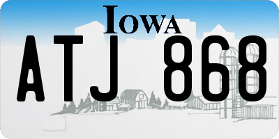 IA license plate ATJ868