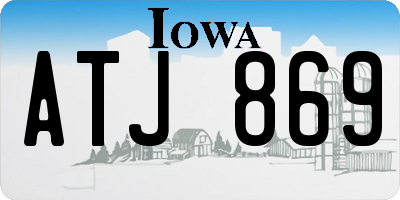 IA license plate ATJ869