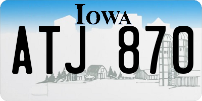 IA license plate ATJ870