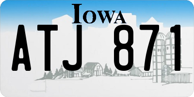 IA license plate ATJ871