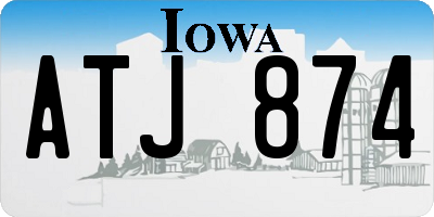 IA license plate ATJ874