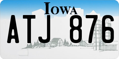 IA license plate ATJ876