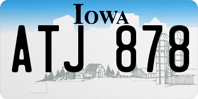IA license plate ATJ878