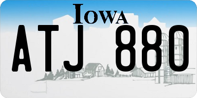 IA license plate ATJ880