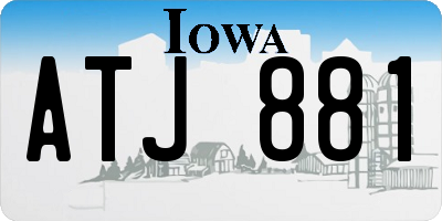 IA license plate ATJ881