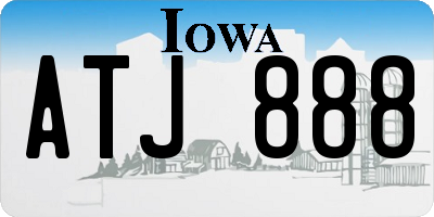 IA license plate ATJ888