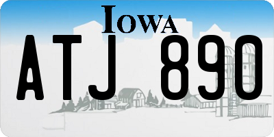 IA license plate ATJ890