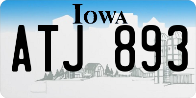 IA license plate ATJ893