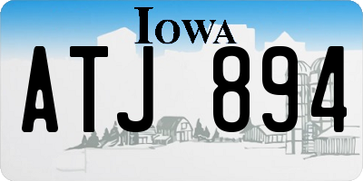 IA license plate ATJ894