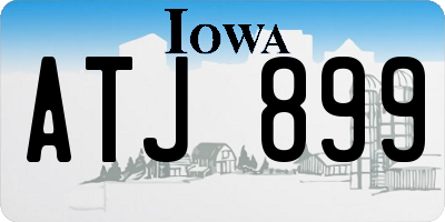 IA license plate ATJ899