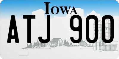 IA license plate ATJ900