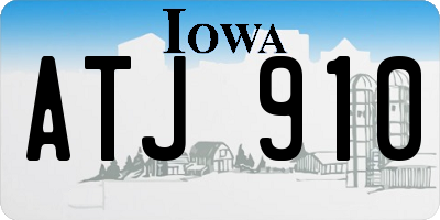 IA license plate ATJ910